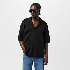 Knitted Short-Sleeve Polo Shirt