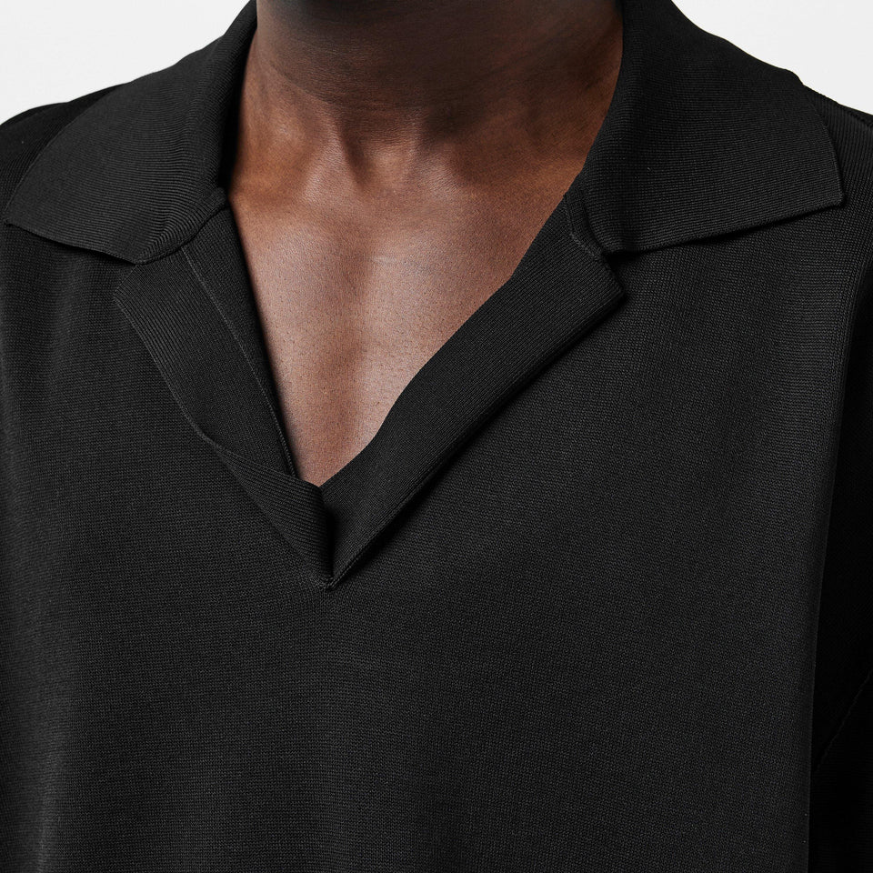 Knitted Short-Sleeve Polo Shirt