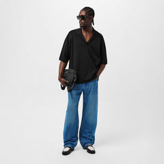 Knitted Short-Sleeve Polo Shirt