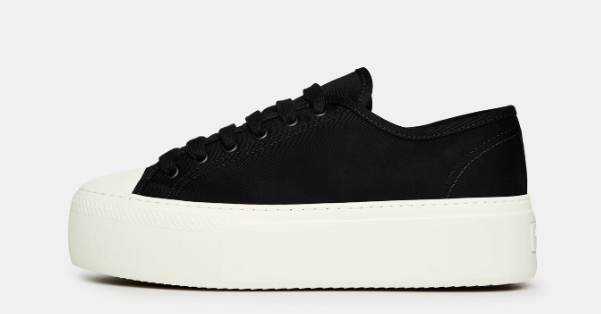 PRADA Platform Fabric Sneakers Black
