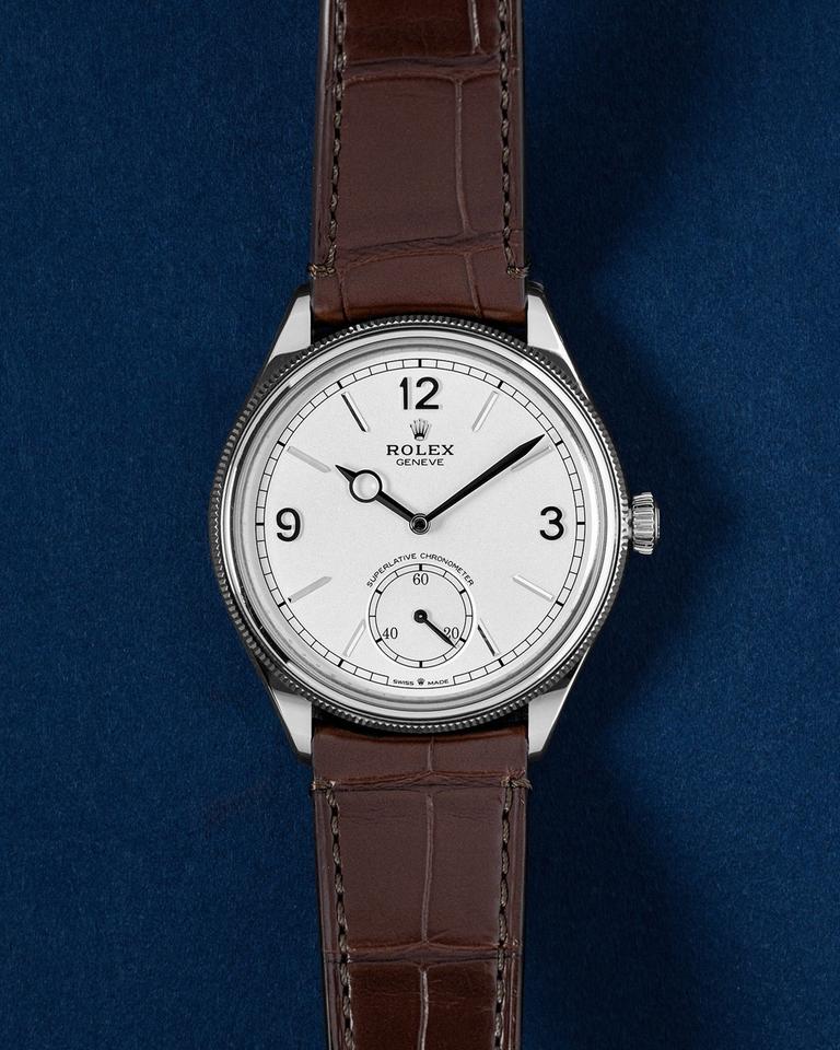 Rolex | 1908 | 52509 | White gold | 39 mm | Leather | White