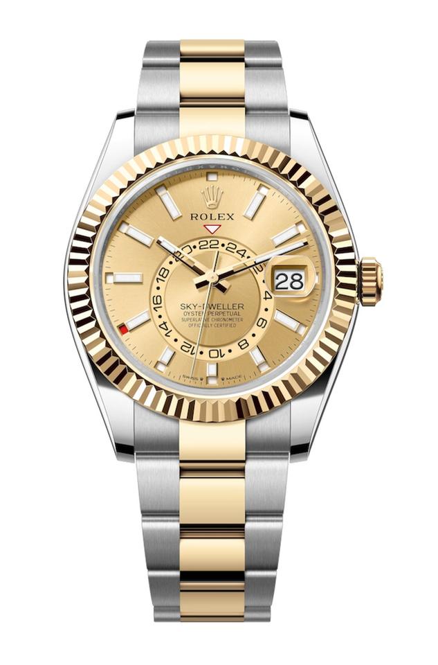Rolex | Sky-Dweller | 336933 | Steel | 42 mm | Yellow gold | Champagne | Automatic