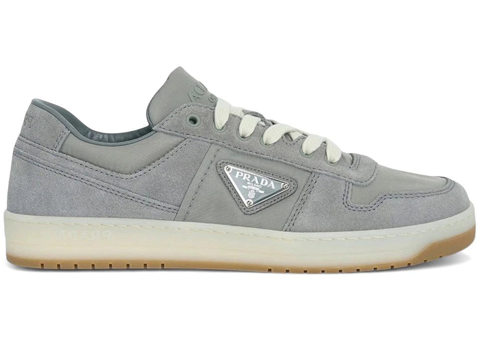 Prada Downtown Low Top Re-Nylon And Suede Sneakers Gray