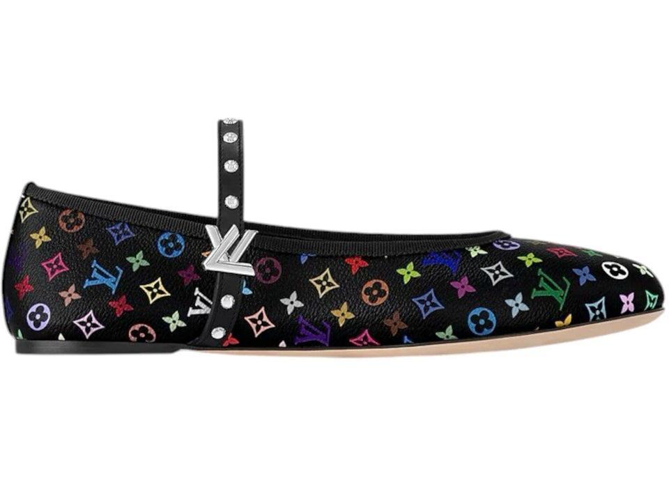 Louis Vuitton Romy Flat Ballerina Takashi Murakami Black Womens