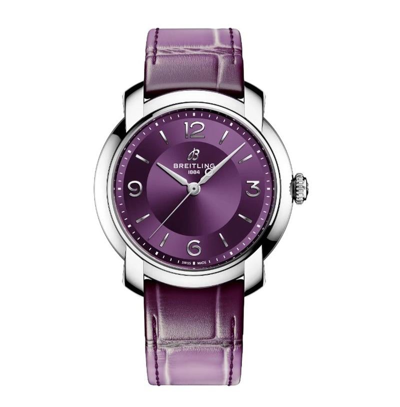 Breitling Lady Premier Automatic 36mm Purple NEW UNWORN FULL SET A10310121 Q1 P1