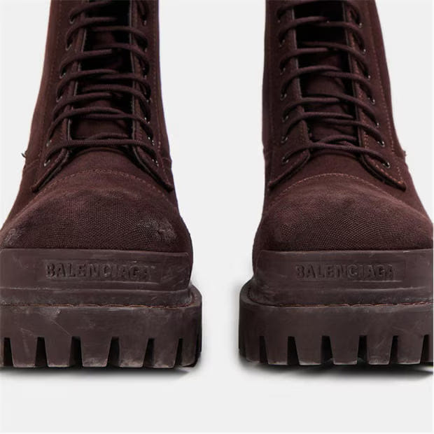 Balenciaga Men's Bal Combat Strike Hiker Rugged Boots
