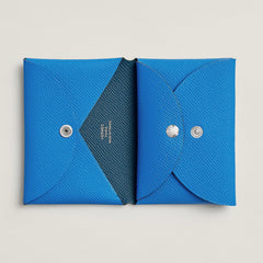 Hermes Calvi Duo Compact Verso Card Holder Menthe