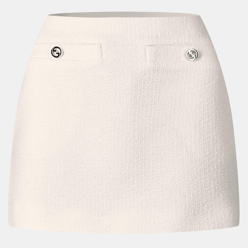 Interlocking G Wool Blend Boucle Miniskirt