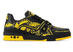 Louis Vuitton Lv Trainer Black Yellow Graffiti