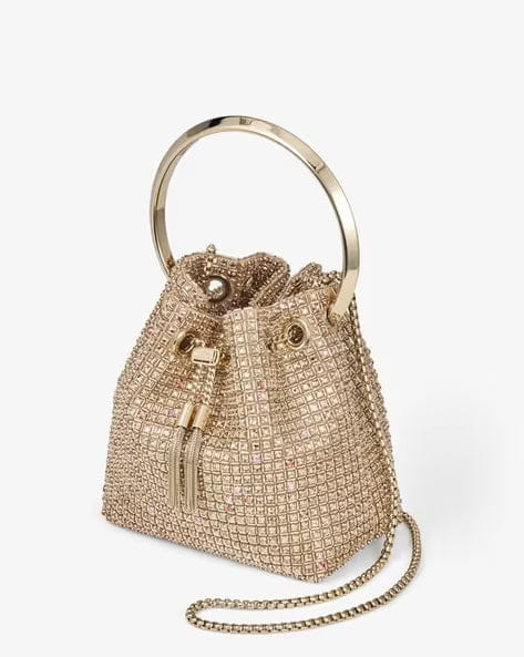 Bon Bon Crystal Embroidered Satin Mini Bag