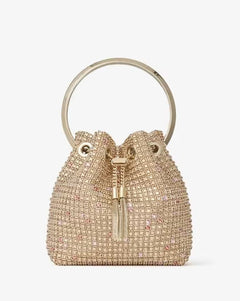 Bon Bon Crystal Embroidered Satin Mini Bag