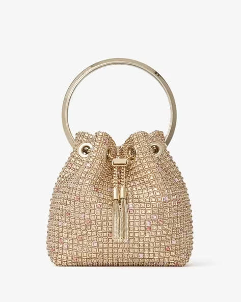 Bon Bon Crystal Embroidered Satin Mini Bag