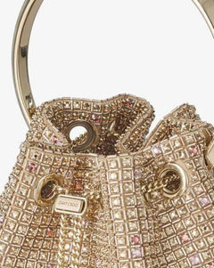 Bon Bon Crystal Embroidered Satin Mini Bag