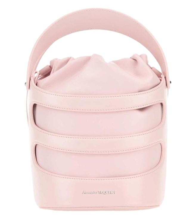 Pastel Pink Leather The Rise Bucket Bag