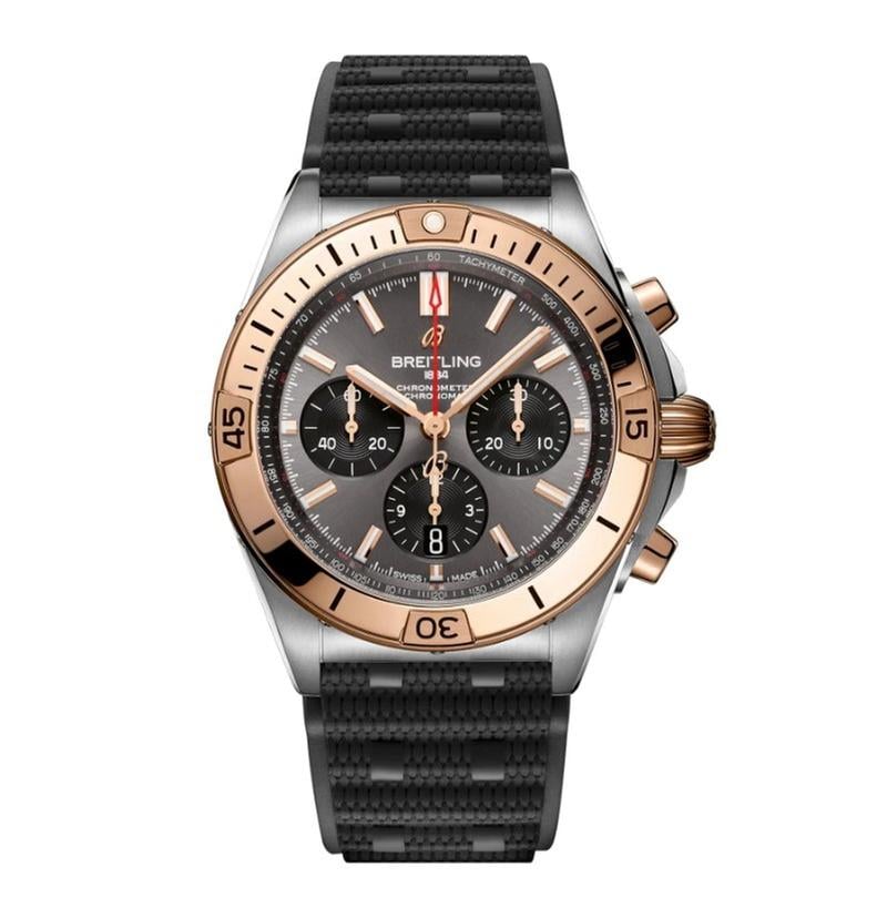 Breitling Chronomat 42 B01 Rose Gold Bezel 42mm Mens Watch NEW UNWORN FULL SET