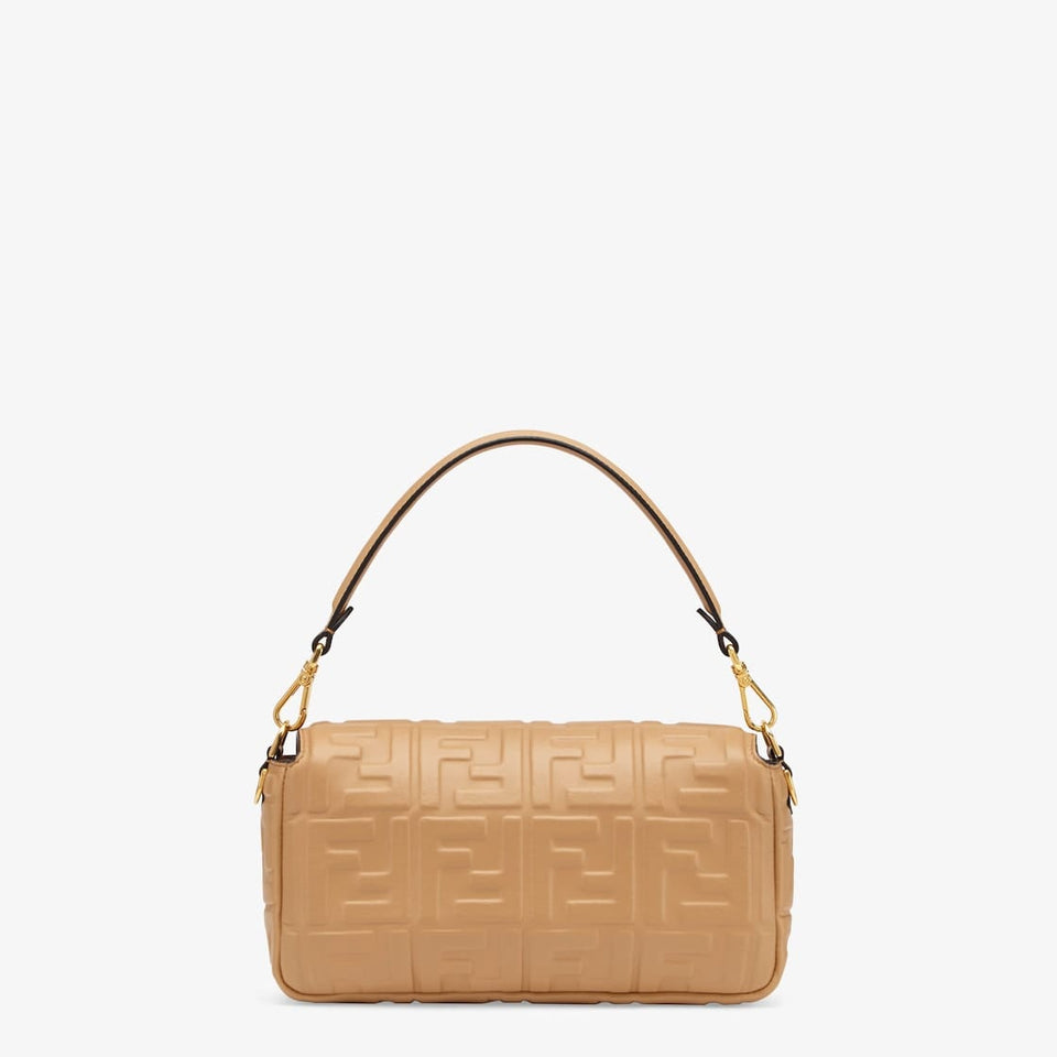 Baguette Beige leather bag