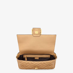 Baguette Beige leather bag
