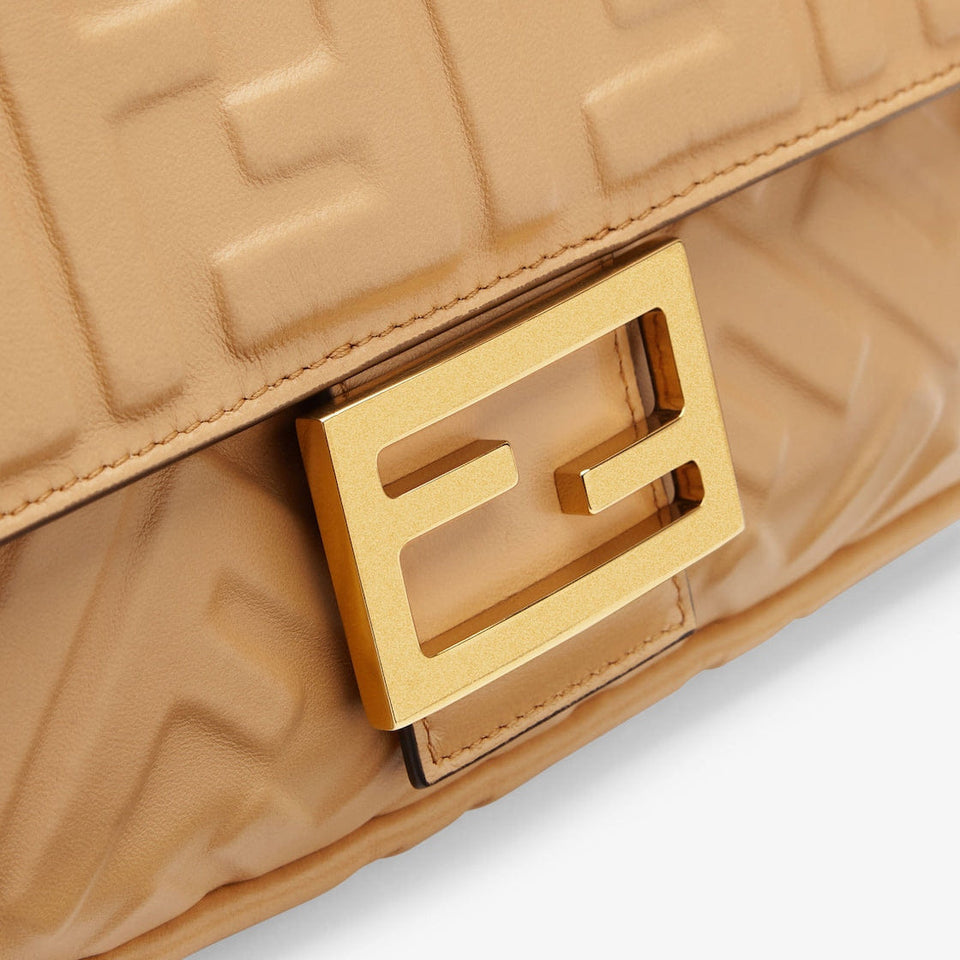 Baguette Beige leather bag