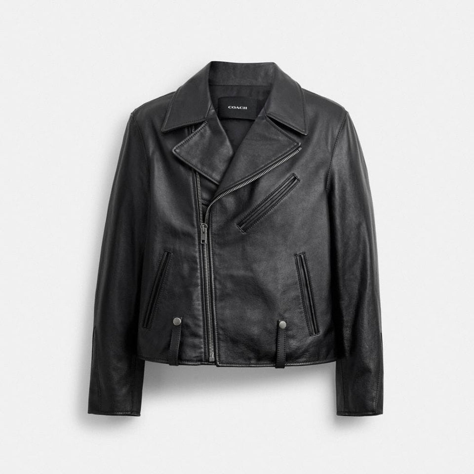 Shrunken Leather Biker Jacket