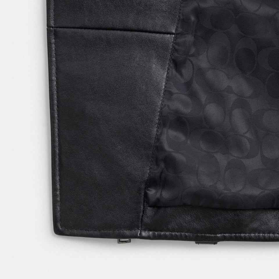 Shrunken Leather Biker Jacket