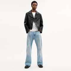 Shrunken Leather Biker Jacket