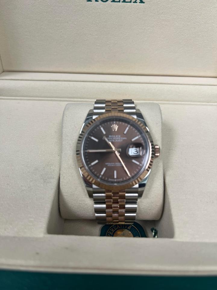 Rolex | Datejust | 126231 | Rose gold | 36 x 44 mm | Rose gold | Brown | Automatic