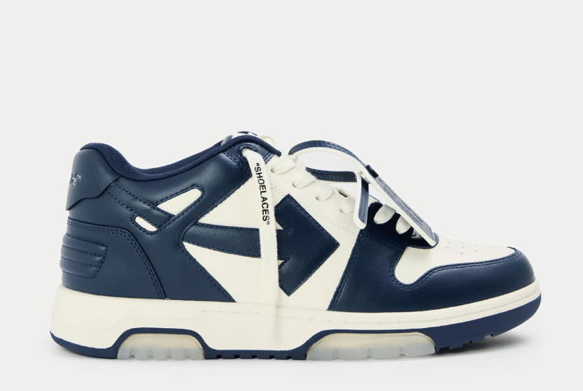 OFF WHITE Men's Out Of Office Classic Trainers, Trademark Branding 'White/Navy'