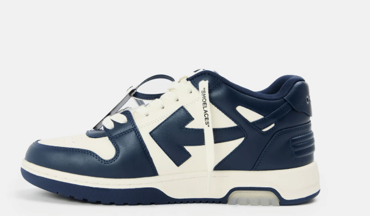 OFF WHITE Men's Out Of Office Classic Trainers, Trademark Branding 'White/Navy'