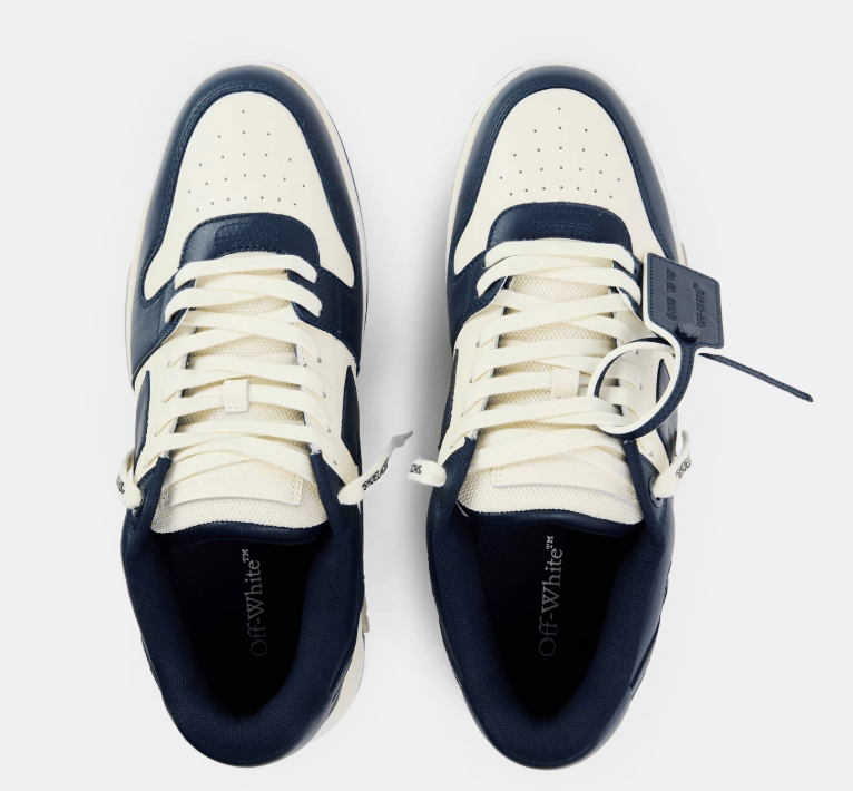 OFF WHITE Men's Out Of Office Classic Trainers, Trademark Branding 'White/Navy'