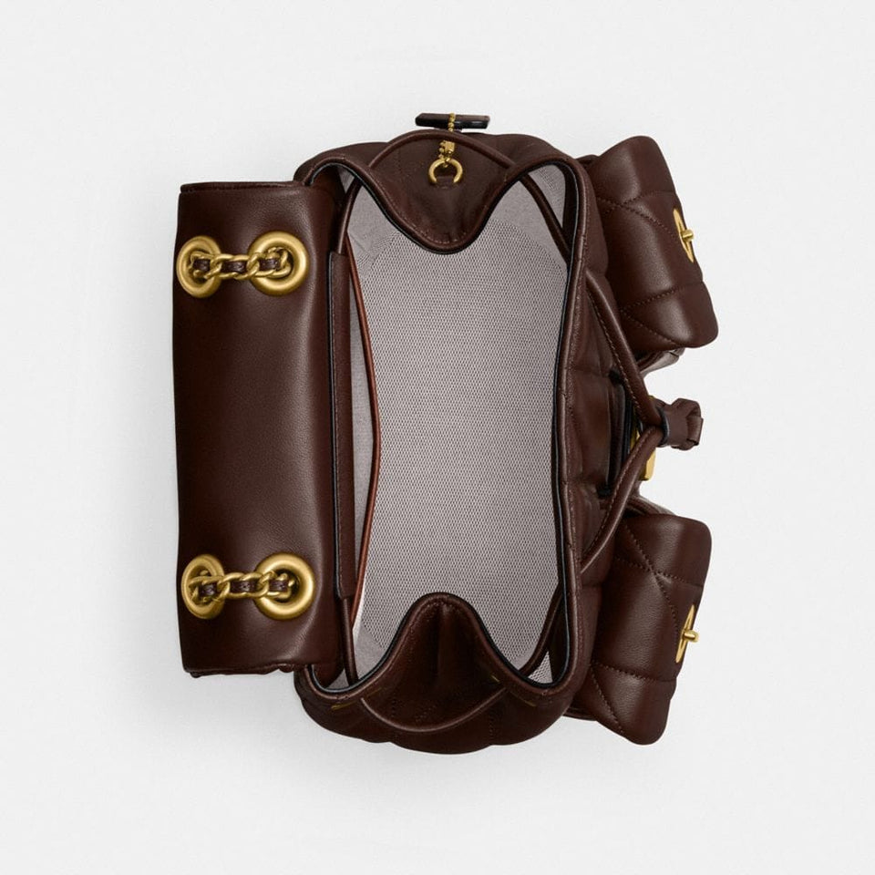 Coach Tabby Backpack With Pillow Quilting Brass Maple