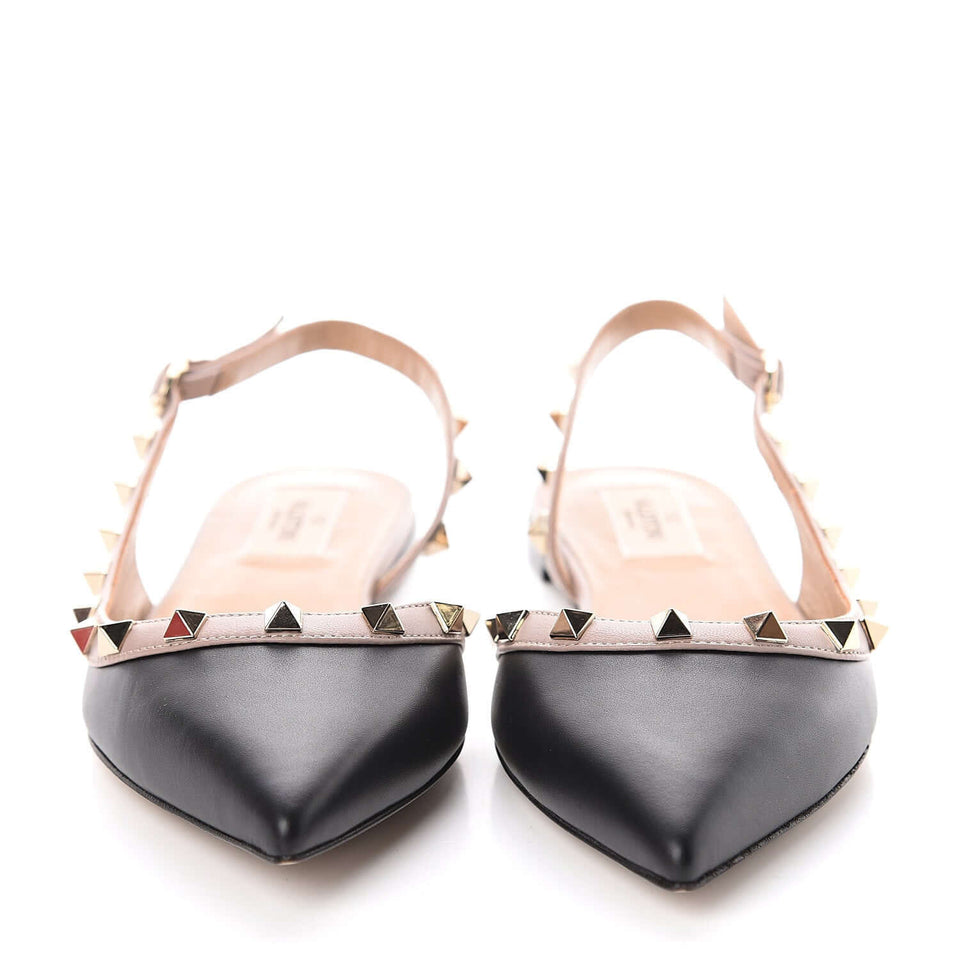 Valentino Garavani Nappa Rockstud Slingback Flats