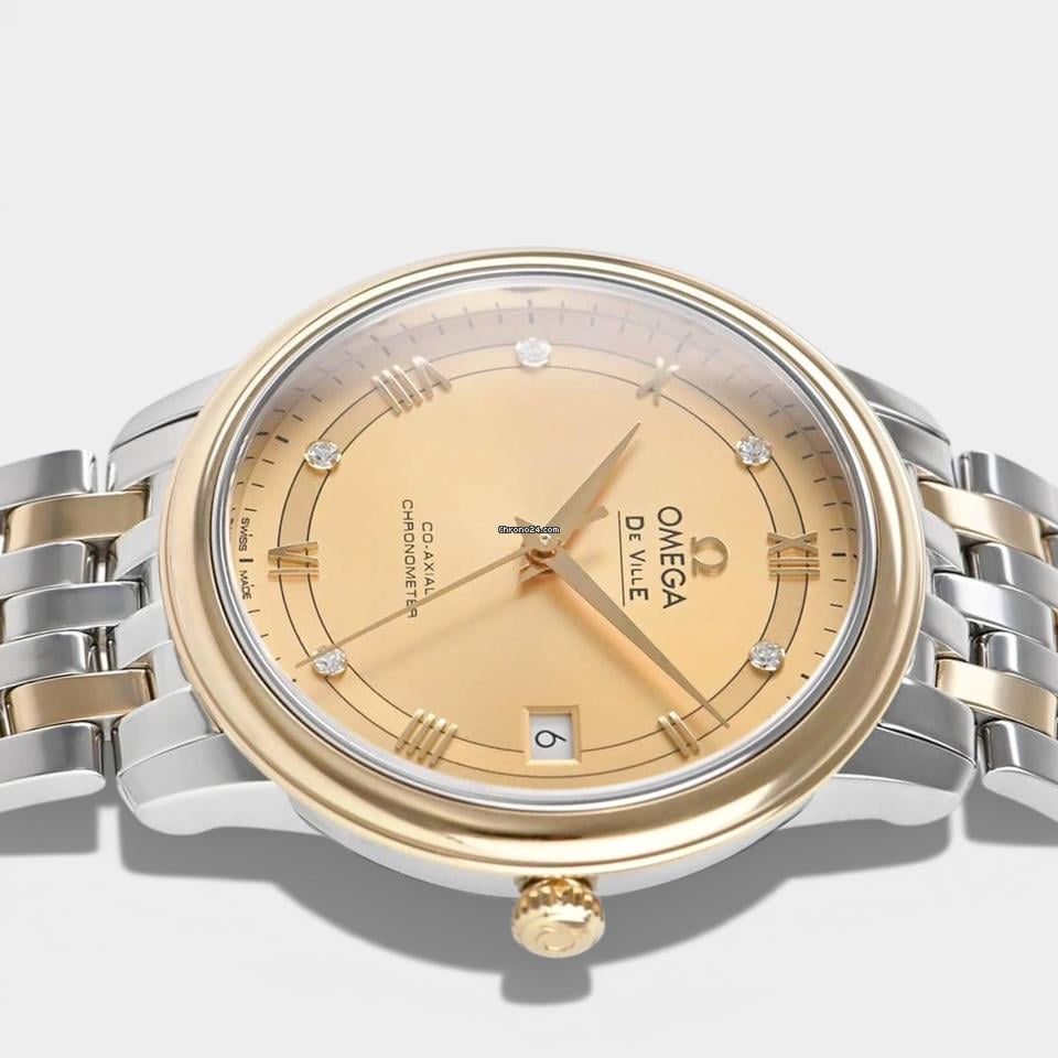 Omega De Ville Prestige Co-Axial Chronometer Steel&Yellow gold / 36.8mm Box&Papers 424.20.37.20.58.002