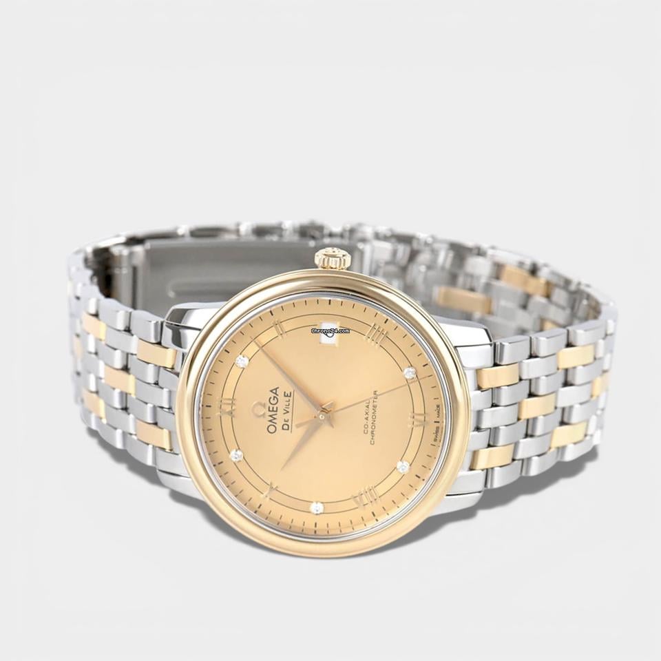 Omega De Ville Prestige Co-Axial Chronometer Steel&Yellow gold / 36.8mm Box&Papers 424.20.37.20.58.002