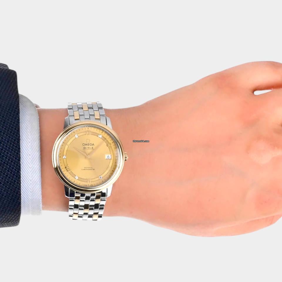 Omega De Ville Prestige Co-Axial Chronometer Steel&Yellow gold / 36.8mm Box&Papers 424.20.37.20.58.002