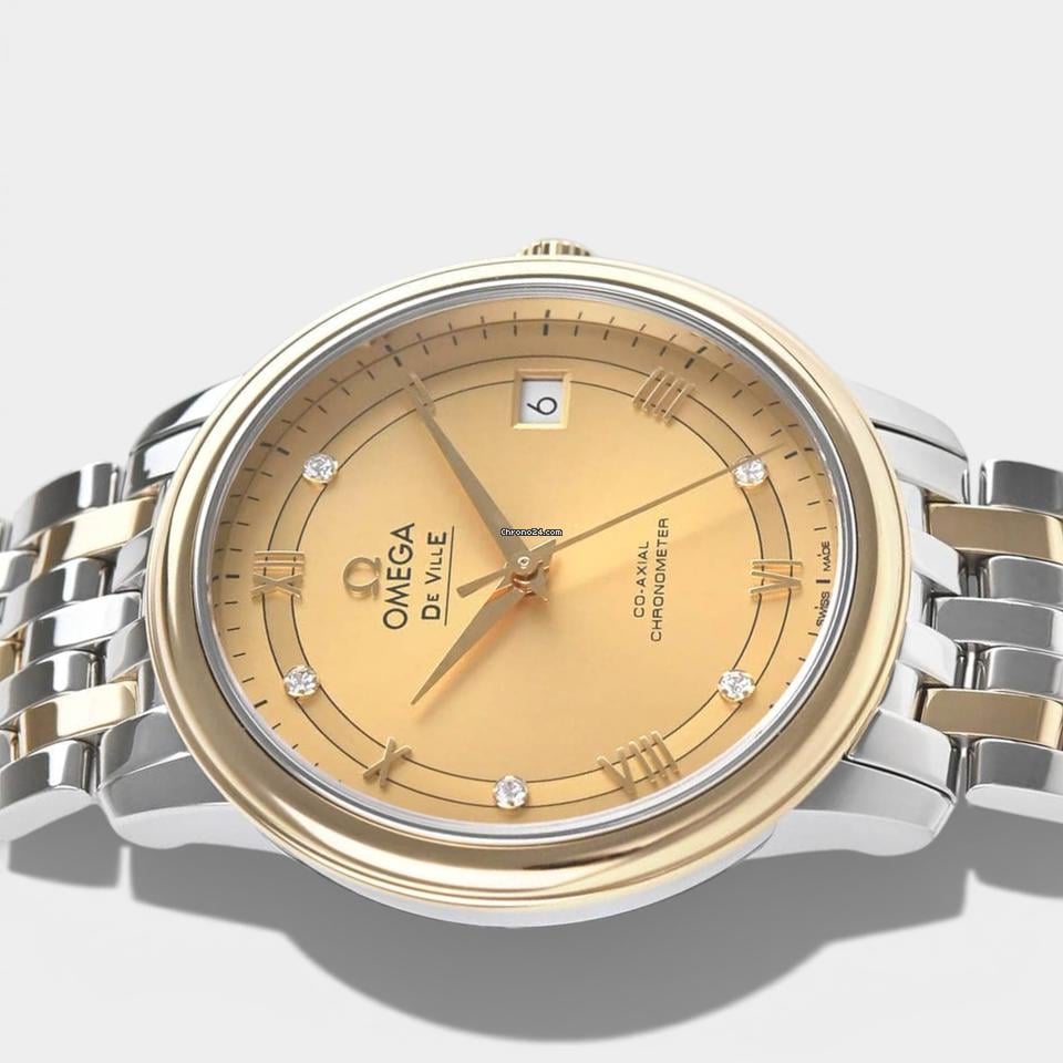 Omega De Ville Prestige Co-Axial Chronometer Steel&Yellow gold / 36.8mm Box&Papers 424.20.37.20.58.002