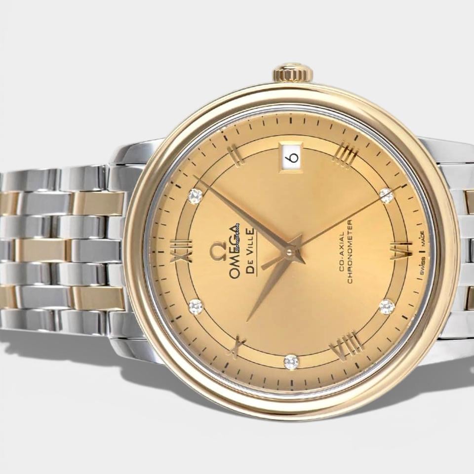 Omega De Ville Prestige Co-Axial Chronometer Steel&Yellow gold / 36.8mm Box&Papers 424.20.37.20.58.002