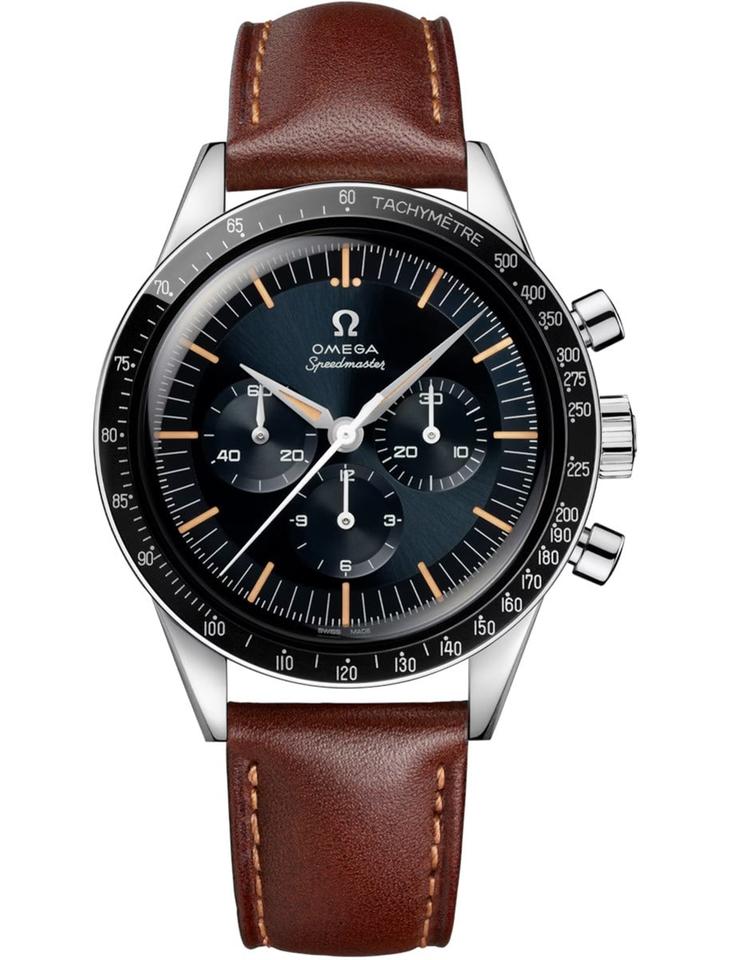 Omega Speedmaster Anniversary Series blk dial 39mm 310.32.40.50.06.002 Brown leather strap