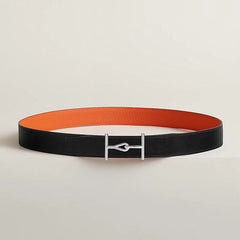 Jumbo belt buckle & Reversible leather strap 32 mm