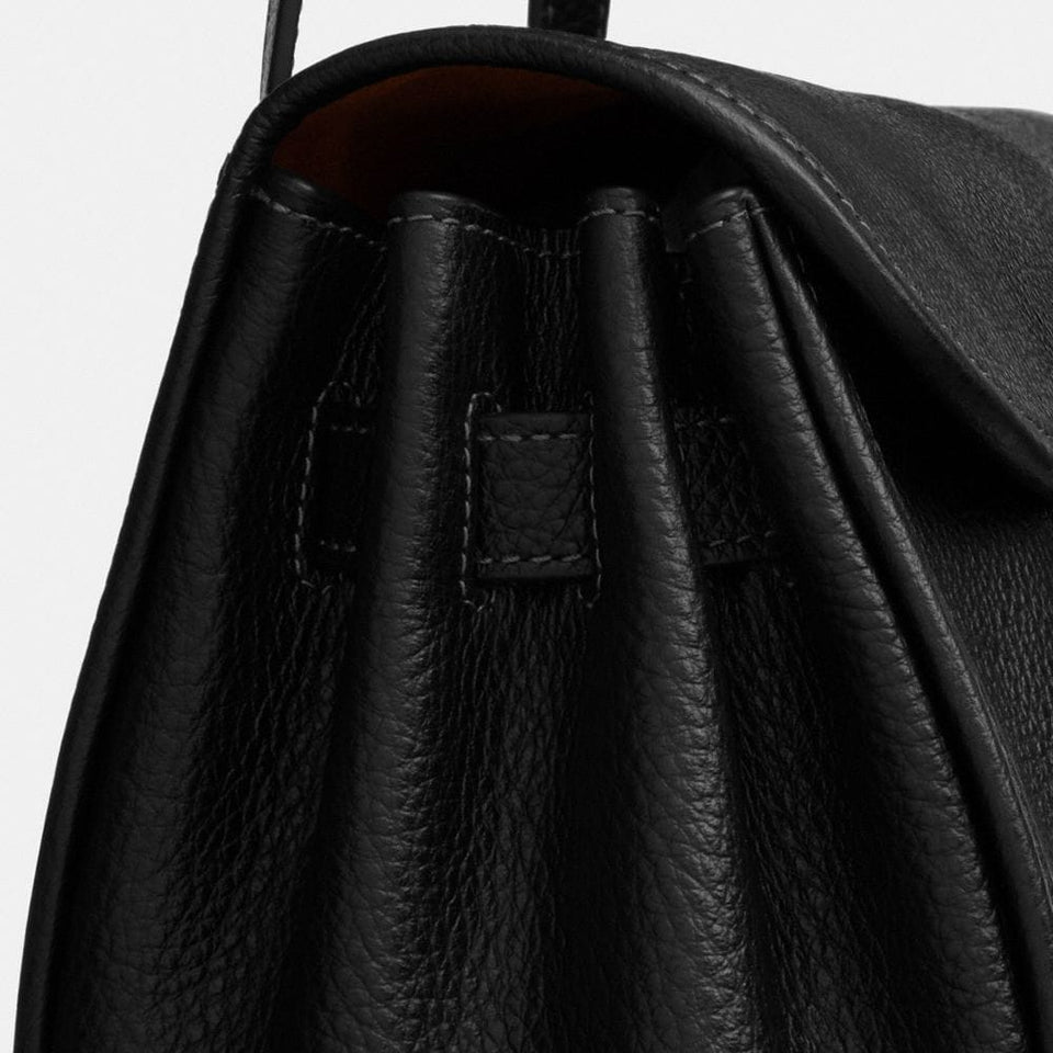 Coach Bridget Flap Shoulder Bag Gold Black