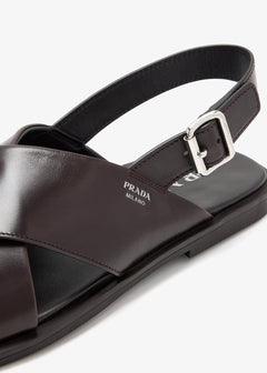 Prada Crisscross leather sandals