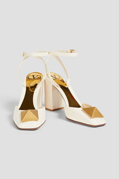 Valentino Garavani One Stud Leather Pumps Ivory Women's