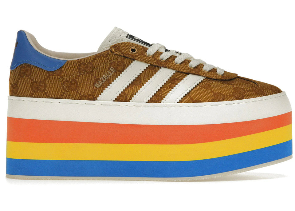 Adidas X Gucci Gazelle Original Gg Multicolor Platform Womens