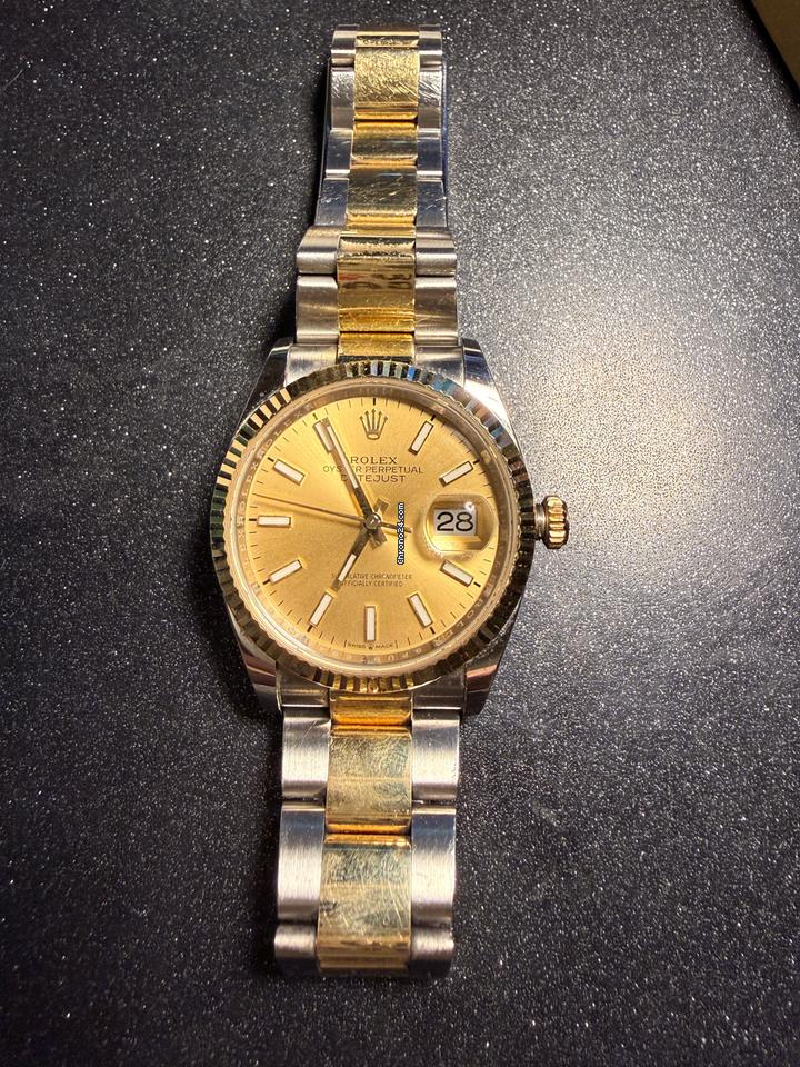 Rolex Oyster 36 MM Oyster Steel and Yellow gold Champagne Colour Rolex Oyster 36 MM Oyster Steel and Yellow gold Champagne