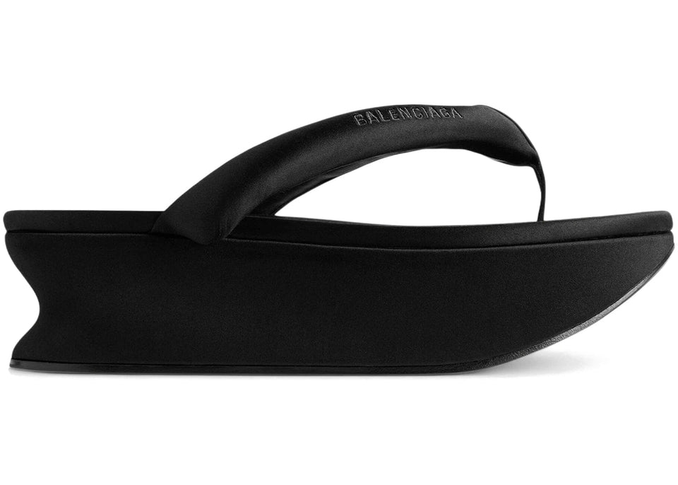 Balenciaga Gaeta Thong Sandal Black Womens