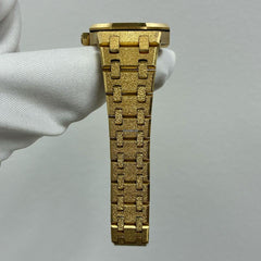 Audemars Piguet Royal Oak Mini Frosted Gold Quartz 18k Yellow Gold Frosted 23mm Ladies Watch