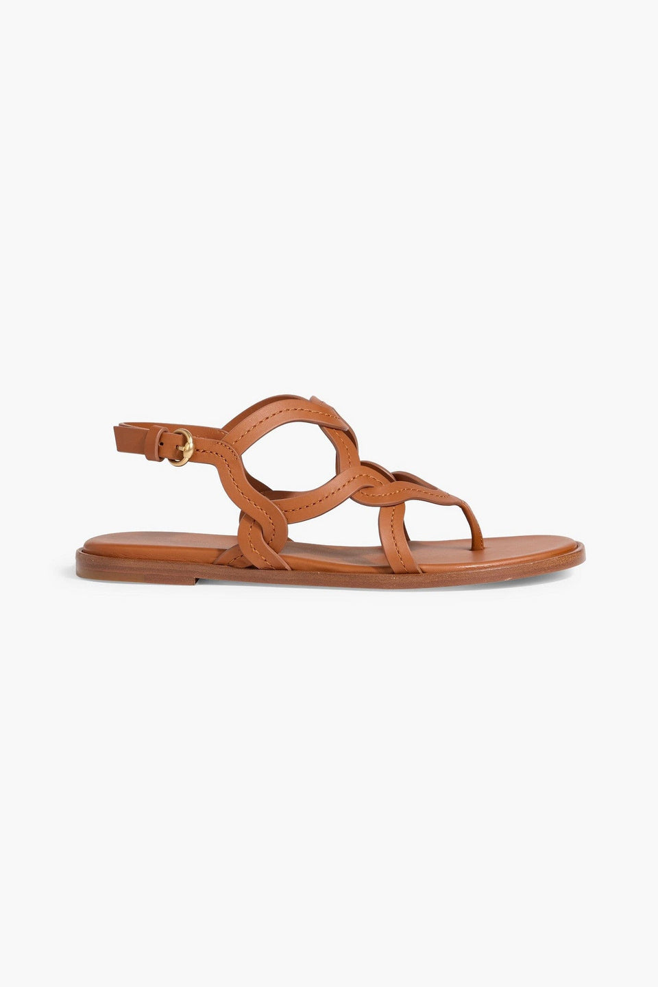 Gianvito Rossi Amalfi Leather Sandals Tan Women's