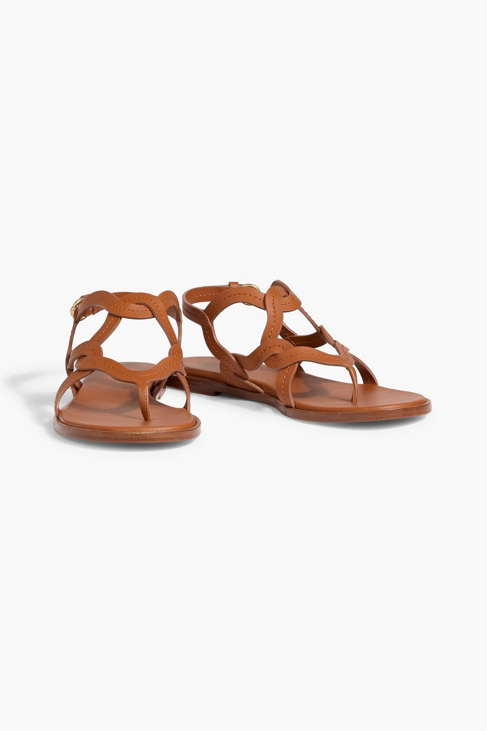 Gianvito Rossi Amalfi Leather Sandals Tan Women's