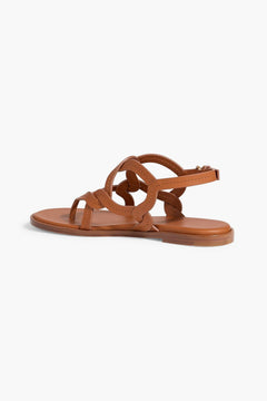 Gianvito Rossi Amalfi Leather Sandals Tan Women's