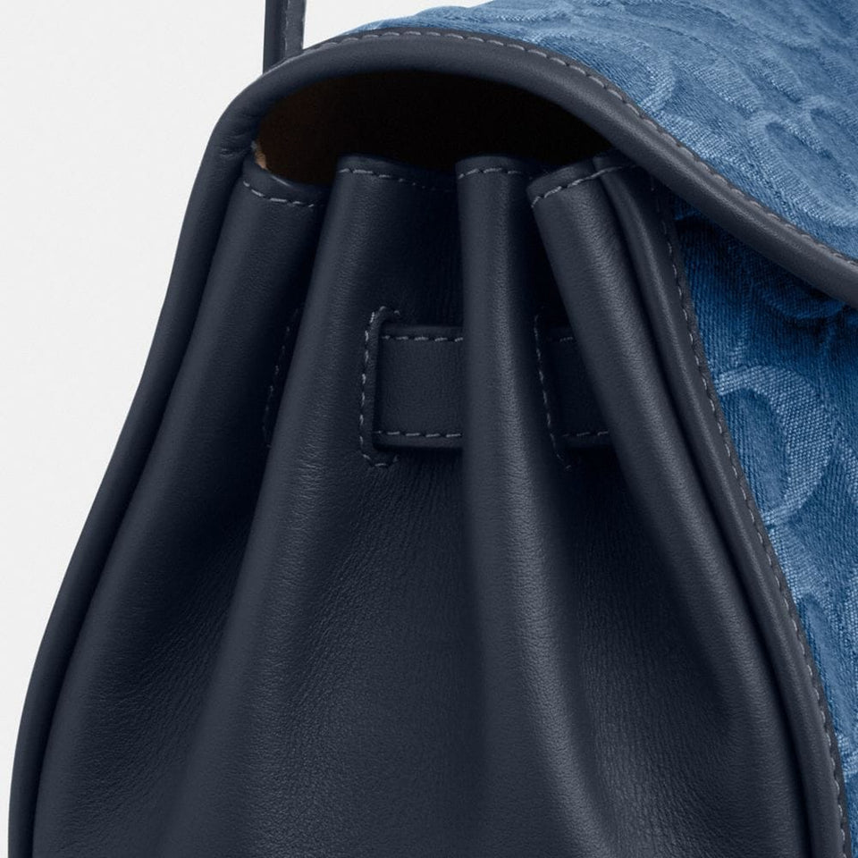 Bridget Flap Shoulder Bag In Signature Denim