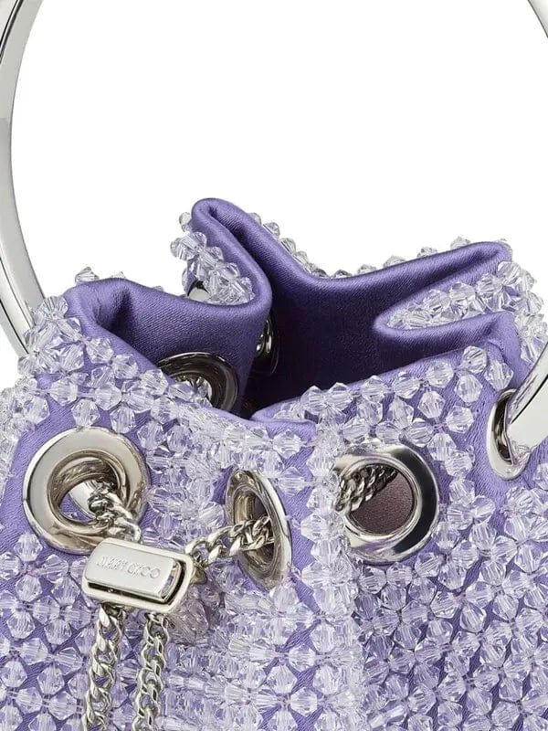 Jimmy Choo  Micro Bon Bon Beaded Bucket Bag